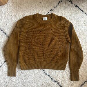 Aritzia/Wilfred merino wool cable knit sweater XS